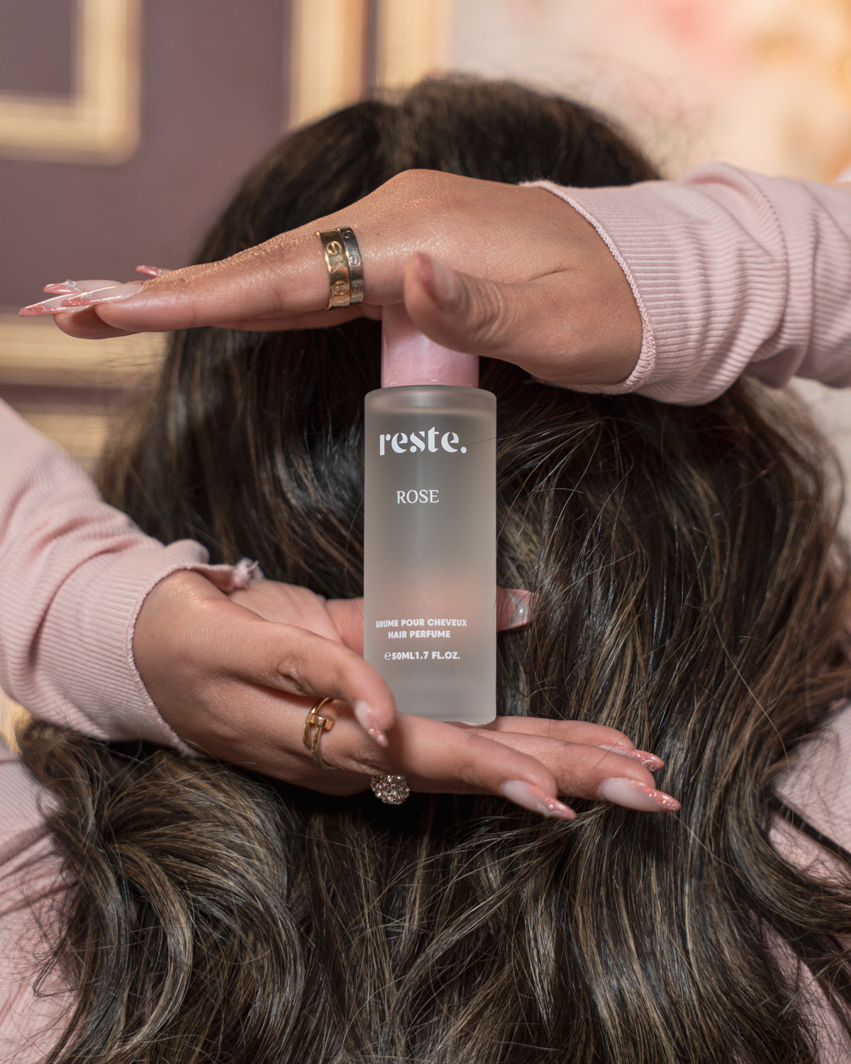 ROSE hair perfume by Reste — bottle detail